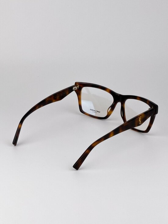 Saint Laurent Women’s Eyeglasses Havana Rectangular SLM104OPT 003 NEW AUTHENTIC main image 4